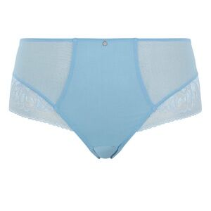 NEW Sculptresse Panache Dream Lace Sheer Mesh Deep Brief Panty 10804 Pale Blue